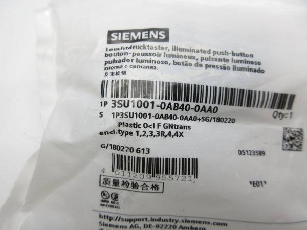 SIEMENS 3SU1001-0AB40-0AA0 NSMP