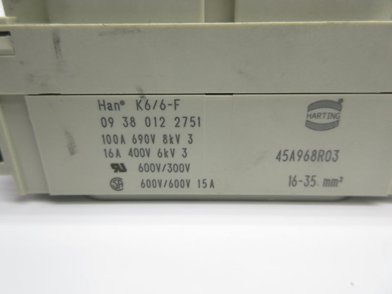 HARTING 09 38 012 2751 HAN K6/6-F NSNP