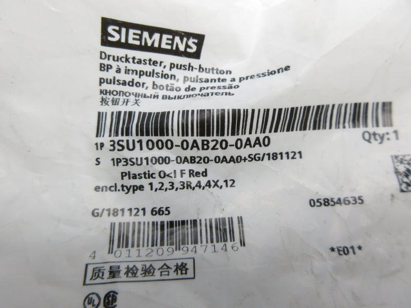 SIEMENS 3SU1000-0AB20-0AA0 NSMP
