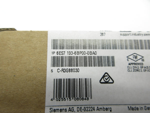 SIEMENS 6ES7 193-6BP00-0BA0 NSFS