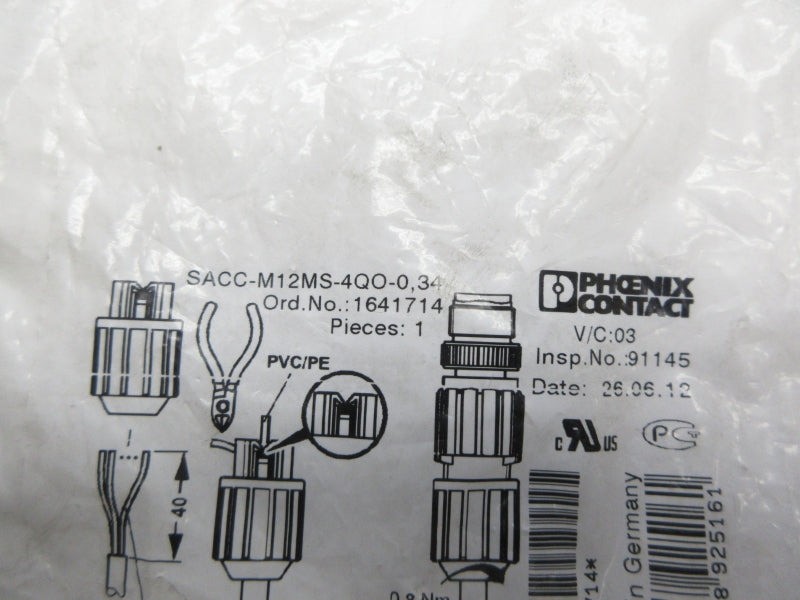 PHOENIX CONTACT SACC-M12MS-4QO-0.34 1641714 NSMP