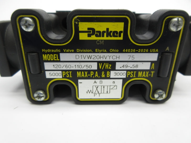 PARKER D1VW20HVYCH 75 110-120V .49-.58A 5000PSI NSNP