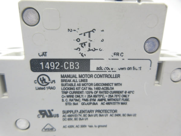 ALLEN BRADLEY 1492-CB3H060 SER. C 277V 6A NSNP