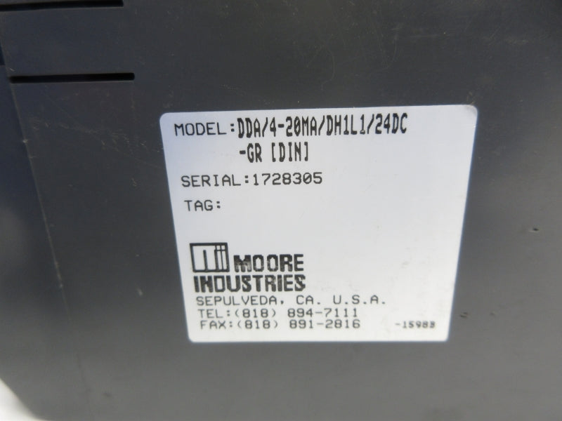 MOORE INDUSTRIES DDA/4-20MA/DH1L1/24DC-GR NSNP