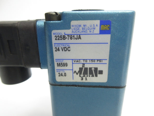 MAC 225B-781JA 24VDC 150PSI NSNP