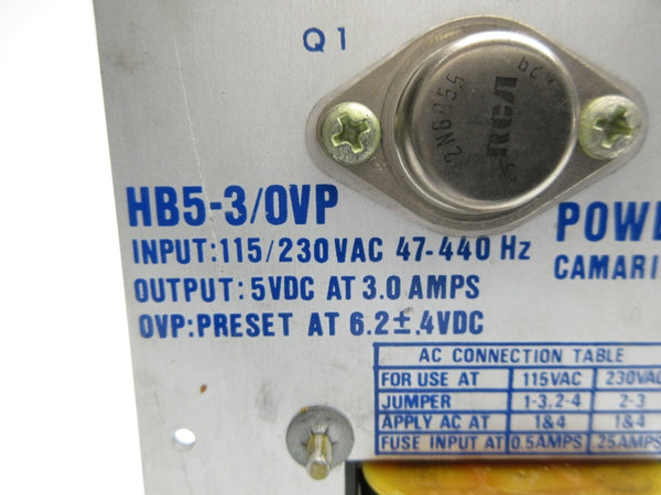 POWER-ONE HB5-3/OVP 115/230VAC .25A UNMP