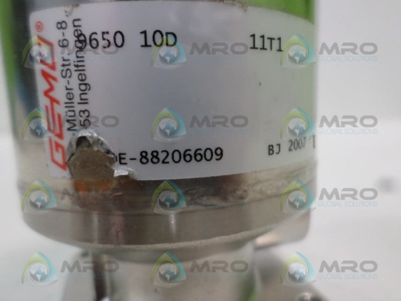 GEMU 9650 10D PNEUMATIC DIAPHRAGM VALVE NSNP