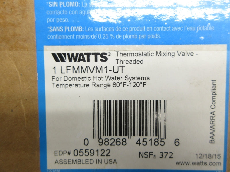 WATTS 1 LFMMVM1-UT 0559122 80-120'F NSMP