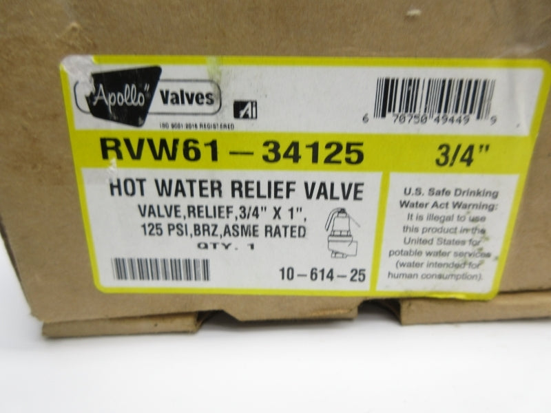 APOLLO VALVES RVW61-34125 10-614-25 125PSI 3/4" NSMP