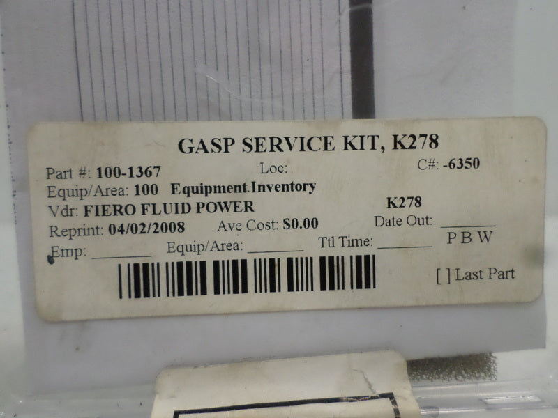 GAST MFG K287 GASP SERVICE KIT NSMP