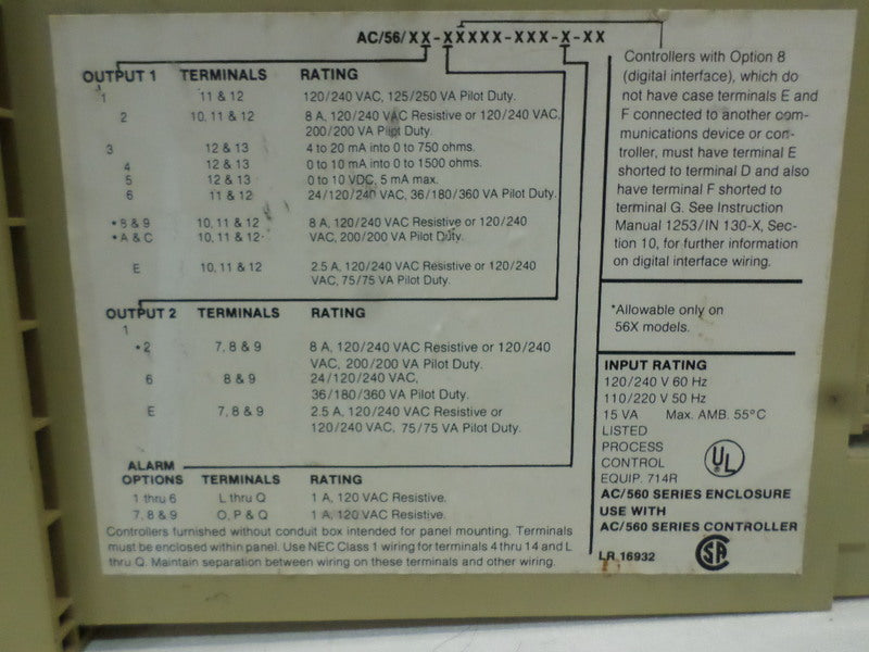 EUROTHERM 2404 AC/56/XX-XXXXX-XXX-X-XX TEMPERATURE CONTROLLER  UNMP