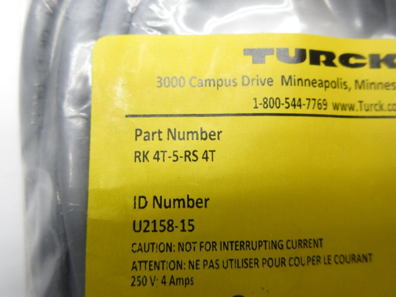 TURCK RK4T-5-RS4T U2158-15 250V 4A NSMP