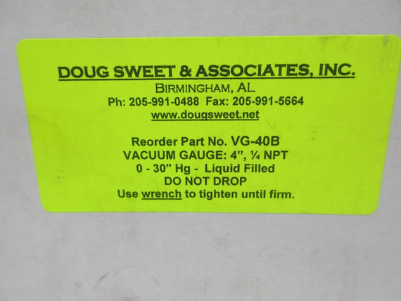 DOUG SWEET&ASSOCIATES VG-40B 0-30"HG NSMP