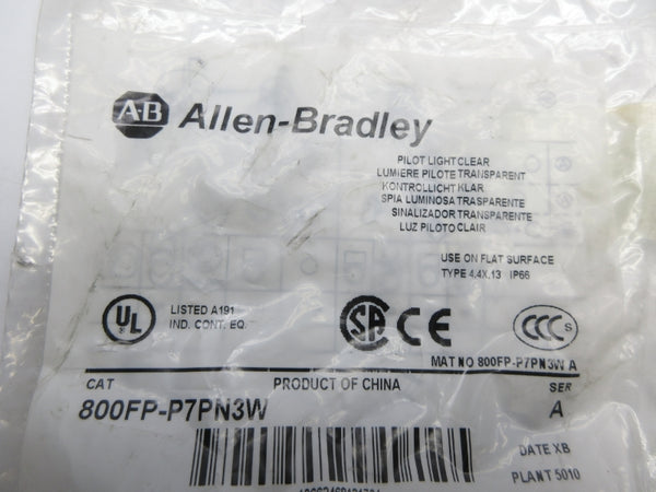 ALLEN BRADLEY 800FP-P7PN3W SER. A NSMP