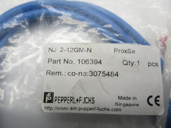 PEPPERL+FUCHS NJ2-12GM-N 106394 NSMP
