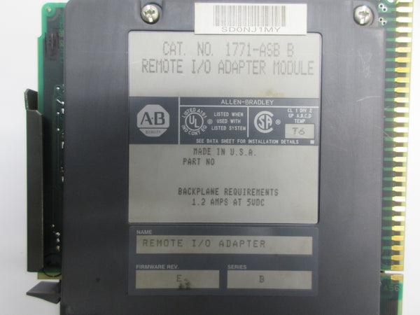 ALLEN BRADLEY 1771-ASB SER. B F/W E 5VDC 1.2A UNMP