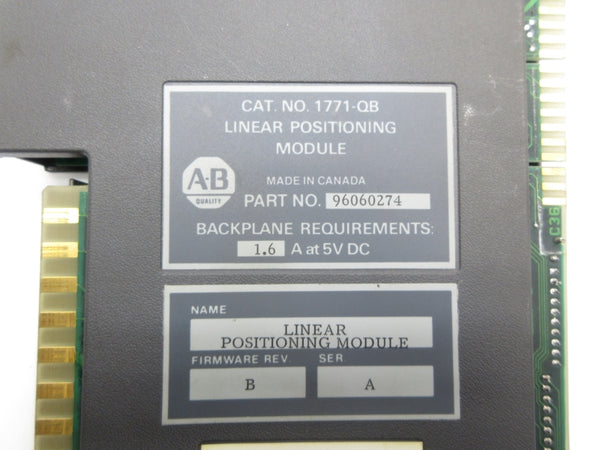 ALLEN BRADLEY 1771-QB SER. A F/W B 5VDC 1.6A UNMP