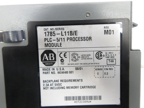 ALLEN BRADLEY 1785-L11B SER. E F/W E.2 5VDC 2.3A REV. M01 UNMP