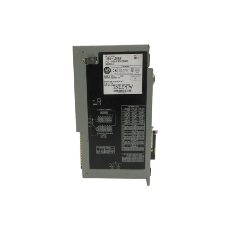 ALLEN BRADLEY 1785-L20B SER. E F/W B 5VDC 2.3A REV. D01 (NO KEY) UNMP
