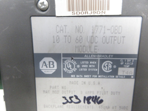 ALLEN BRADLEY 1771-OBD 10-30VDC UNMP
