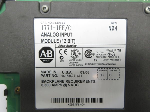 ALLEN BRADLEY 1771-IFE SER. C F/W B 5VDC REV. N04 UNMP