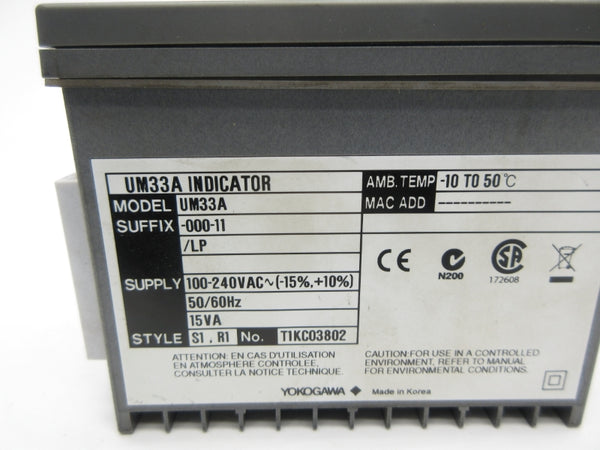 YOKOGAWA UM33A-000-11/LP 100-240VAC NSNP