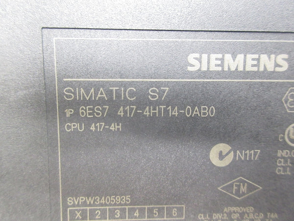 SIEMENS 6ES7417-4HT14-0AB0 (AS PICTURED) NSNP