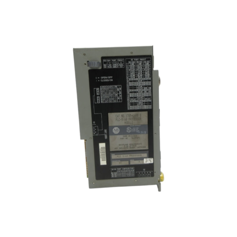 ALLEN BRADLEY 1785-L60B SER. B F/W A01 5VDC 3.3A (NO KEY) UNMP