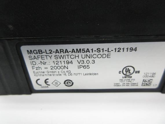 EUCHNER MGB-L2-ARA-AM5A1-S1-L-121194 121194 NSNP
