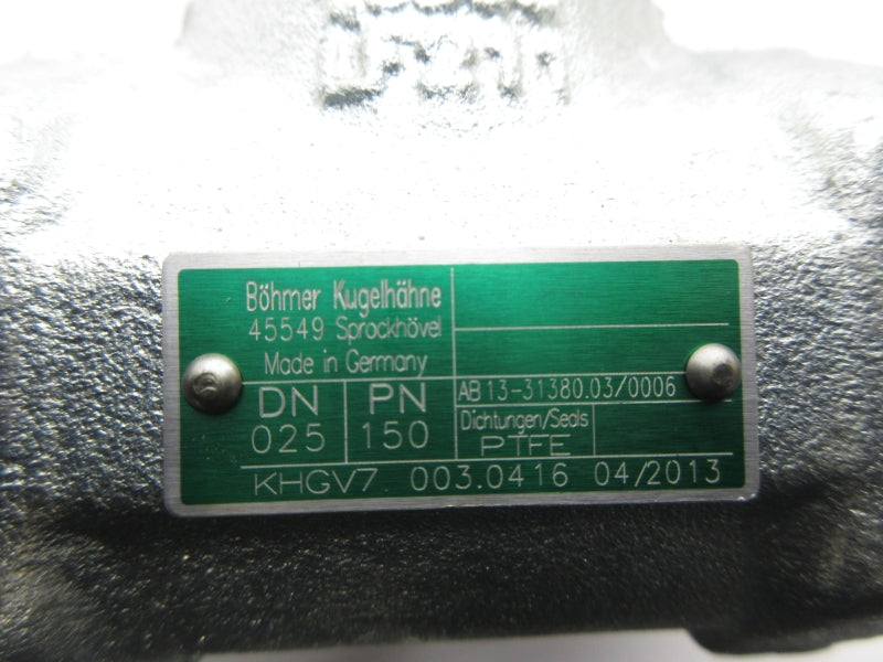 BOHMER KUGELHAHNE KHGV7.003.0416 NSNP