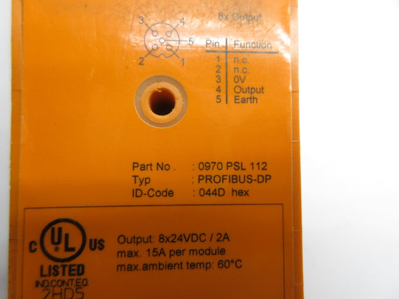 LUMBERG AUTOMATION 0970PSL112 24VDC 2A NSNP
