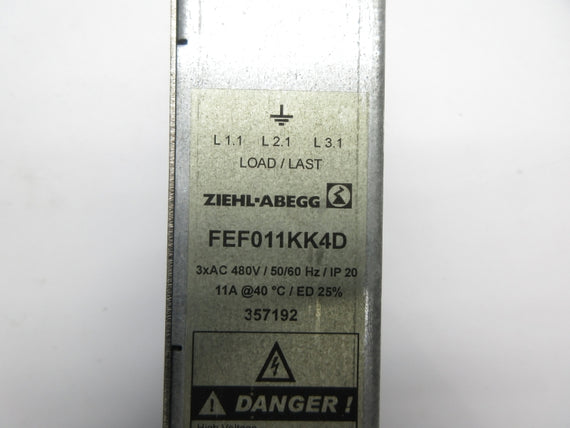 ZIEHL-ABEGG FEF011KK4D 480VAC 11A UNMP