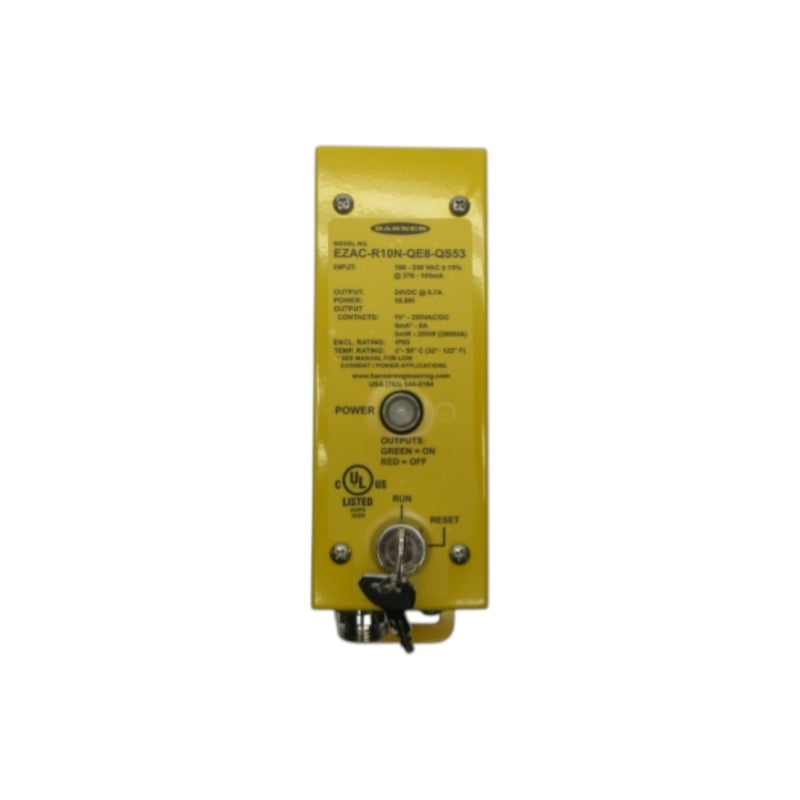 BANNER ENGINEERING EZAC-R10N-QE8-QS53 100-230VAC NSNP