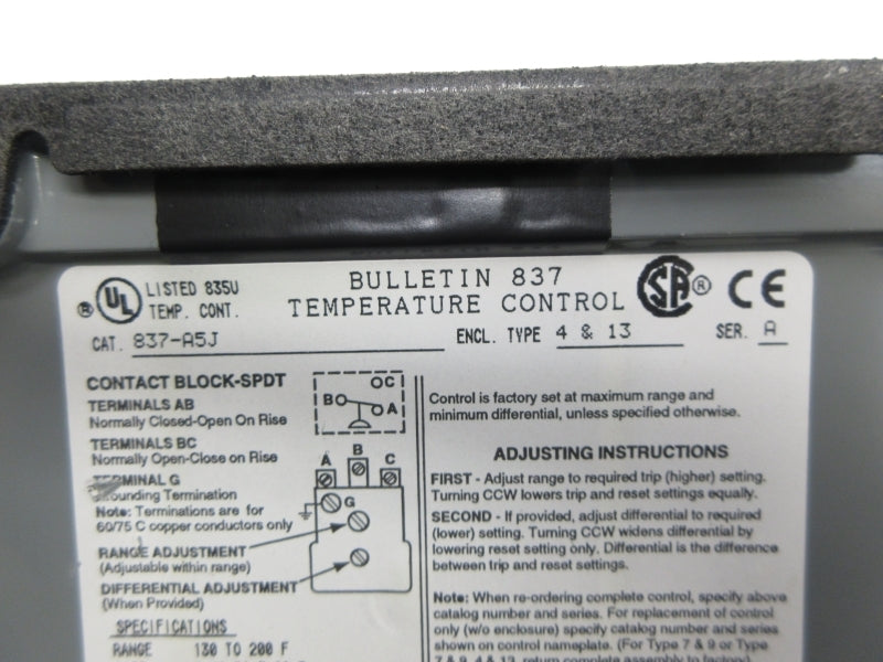 ALLEN BRADLEY 837-A5J SER. A NSNP