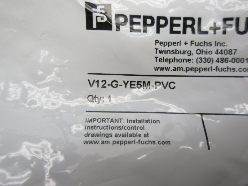 PEPPERL+FUCHS V12-G-YE5M-PVC 908951 NSMP