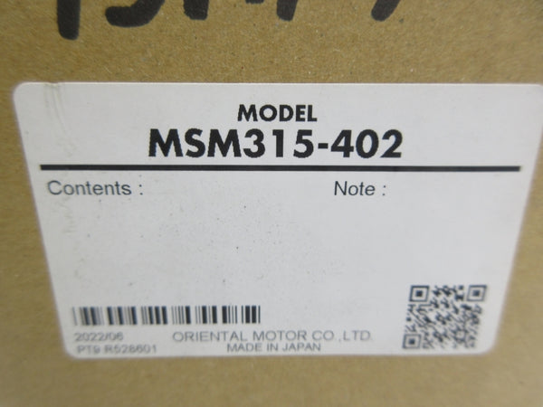 ORIENTAL MOTOR MSM315-402 200V 0.28A NSMP