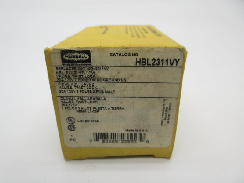 HUBBELL HBL2311VY 125V 20A NSMP