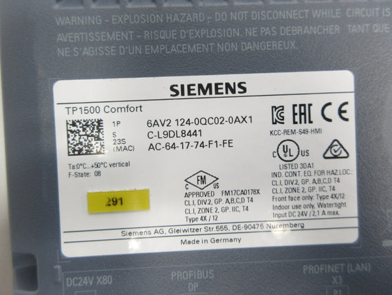 SIEMENS 6AV2124-0QC02-0AX1 NSNP