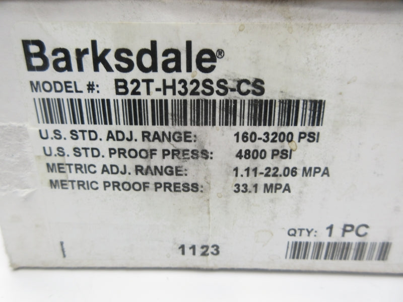 BARKSDALE B2T-H32SS-CS 300VAC 3A 160-3200PSI NSMP