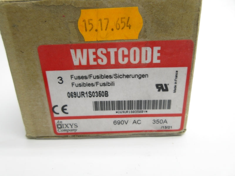 WESTCODE 069UR1S0350B 690VAC 350A (PKG OF 3) NSMP