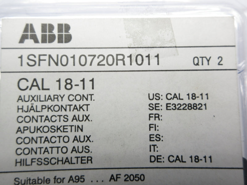 ABB CAL18-11 1SFN010720R1011 (PKG OF 2) NSMP