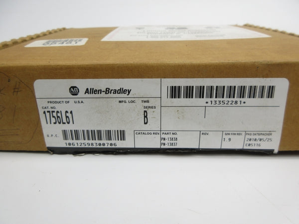 ALLEN BRADLEY 1756-L61 SER. B F/W 1.9 24VDC (NO KEY) NSMP