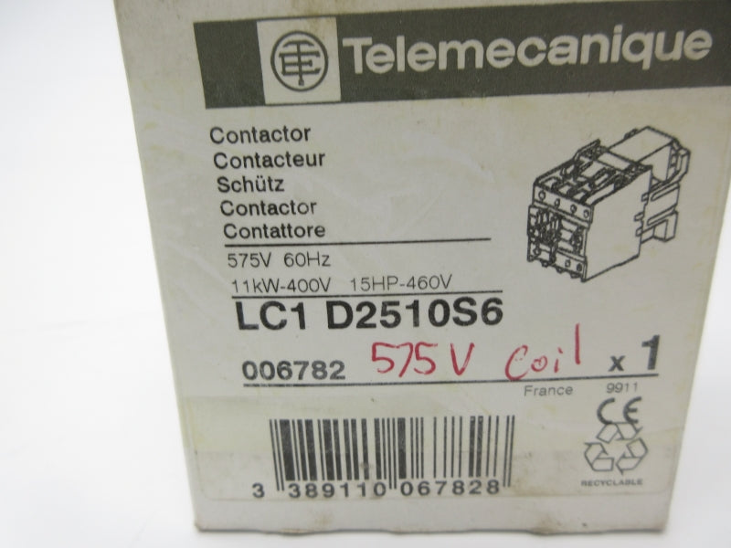 TELEMECANIQUE LC1D2510S6 575V NSMP