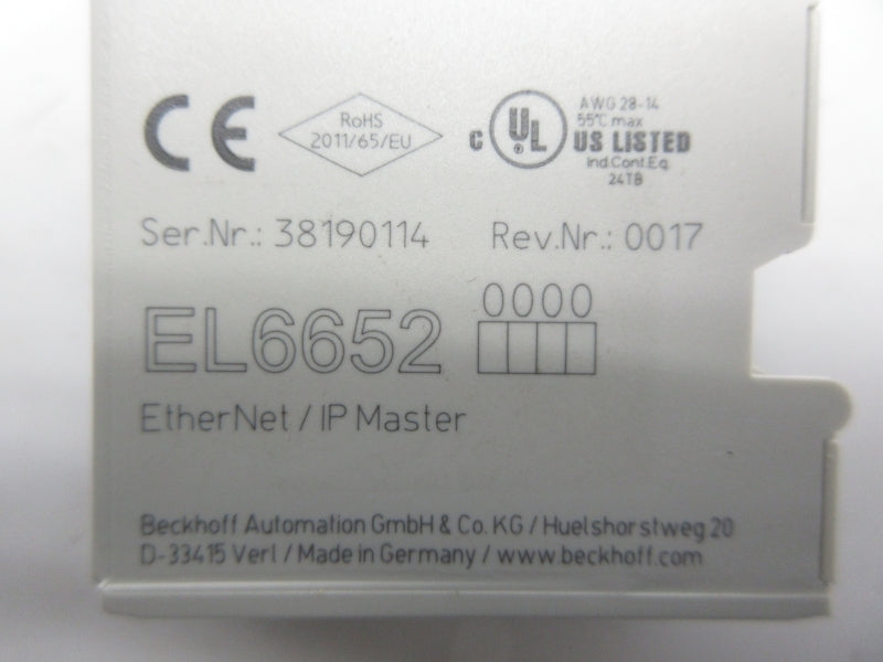 BECKHOFF EL6652 REV. 0017 NSMP