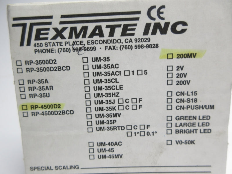 TEXMATE RP-4500D2 NSMP