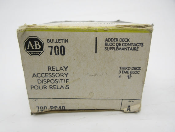 ALLEN BRADLEY 700-PC40 SER. A (BK/YL) NSMP