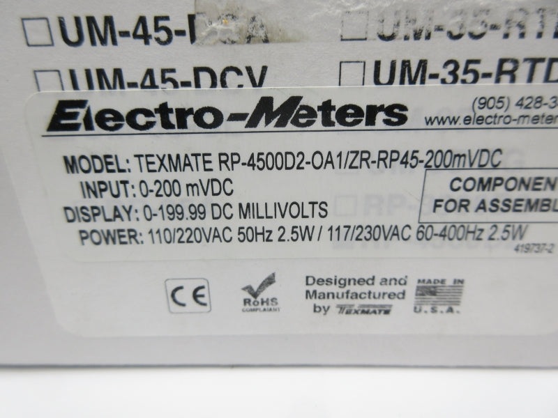 TEXMATE RP-4500D2-OA1/ZR-RP45-200MVDC 230VAC NSMP