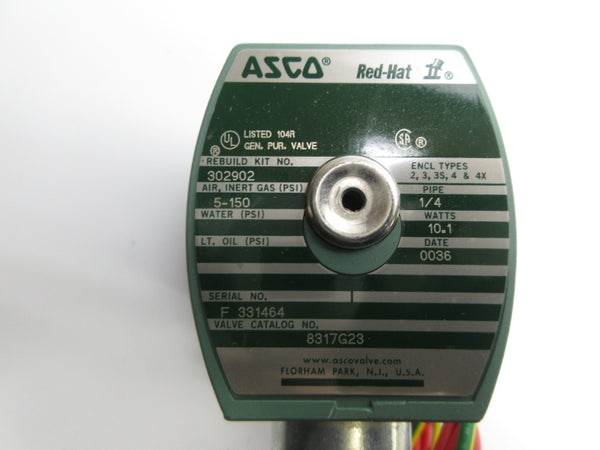 ASCO 8317G23 110/120V 5-150PSI 1/4" NSNP