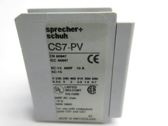 SPRECHER+SCHUH CS7-PV-22 600VAC 10A NSNP