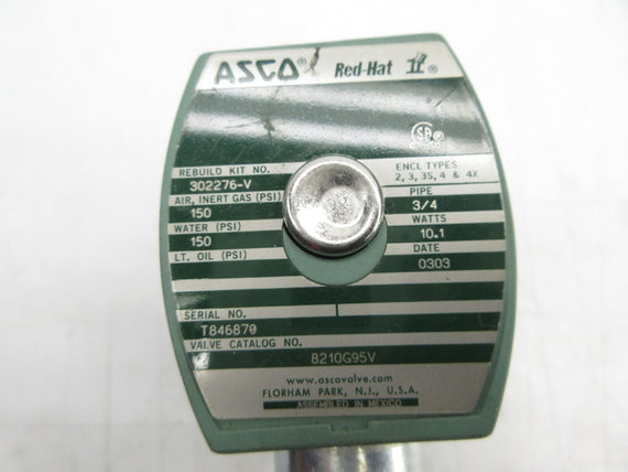 ASCO 8210G95V 110/120V 150PSI 3/4" NSNP